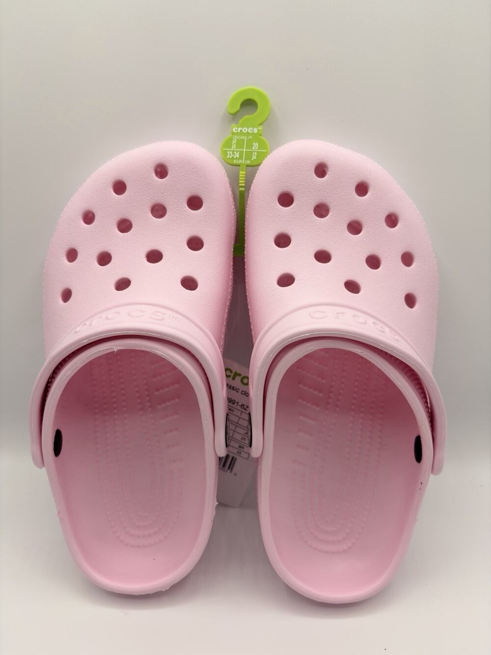 Crocs Kids Classic Clog Light Pink 206991 Size J2 Slip On 206991 NWT